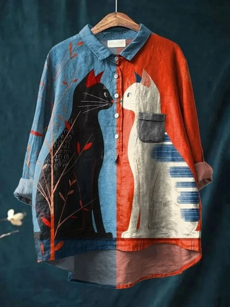 เสื้อยืดศิลปะแมว Yuki
