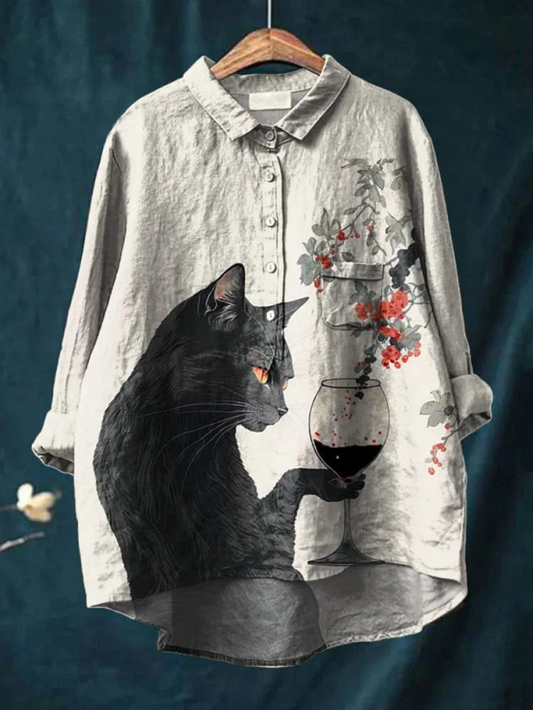 เสื้อยืดศิลปะแมวชิบิ