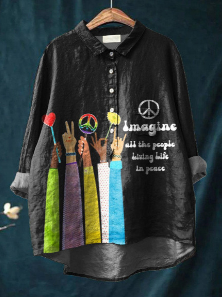 เสื้อยืดศิลปะฮิปปี้แห่งสันติภาพ