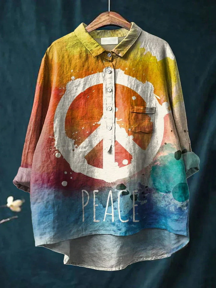 เสื้อยืดศิลปะฮิปปี้แห่งสันติภาพ