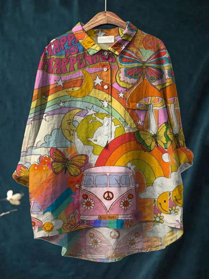 เสื้อยืดศิลปะฮิปปี้แห่งสันติภาพ