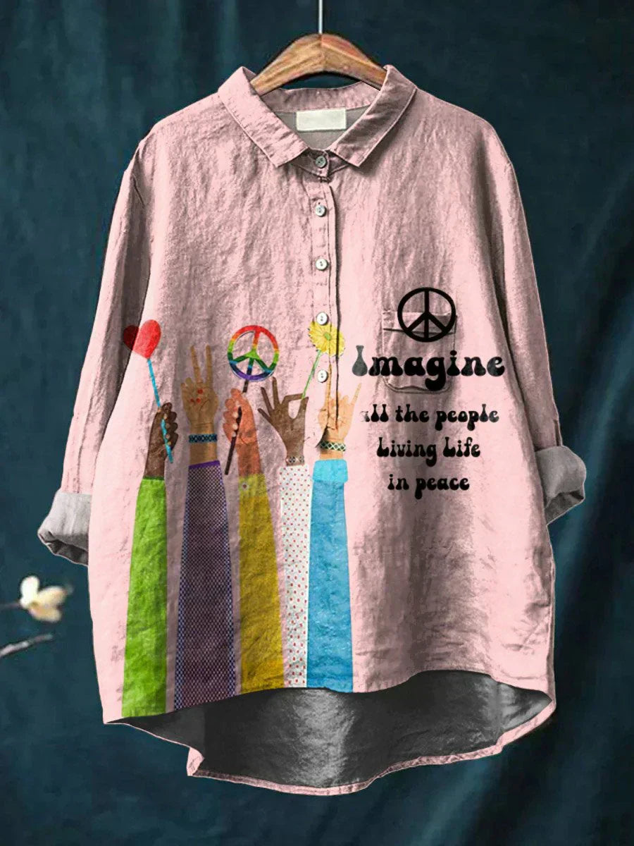 เสื้อยืดศิลปะฮิปปี้แห่งสันติภาพ